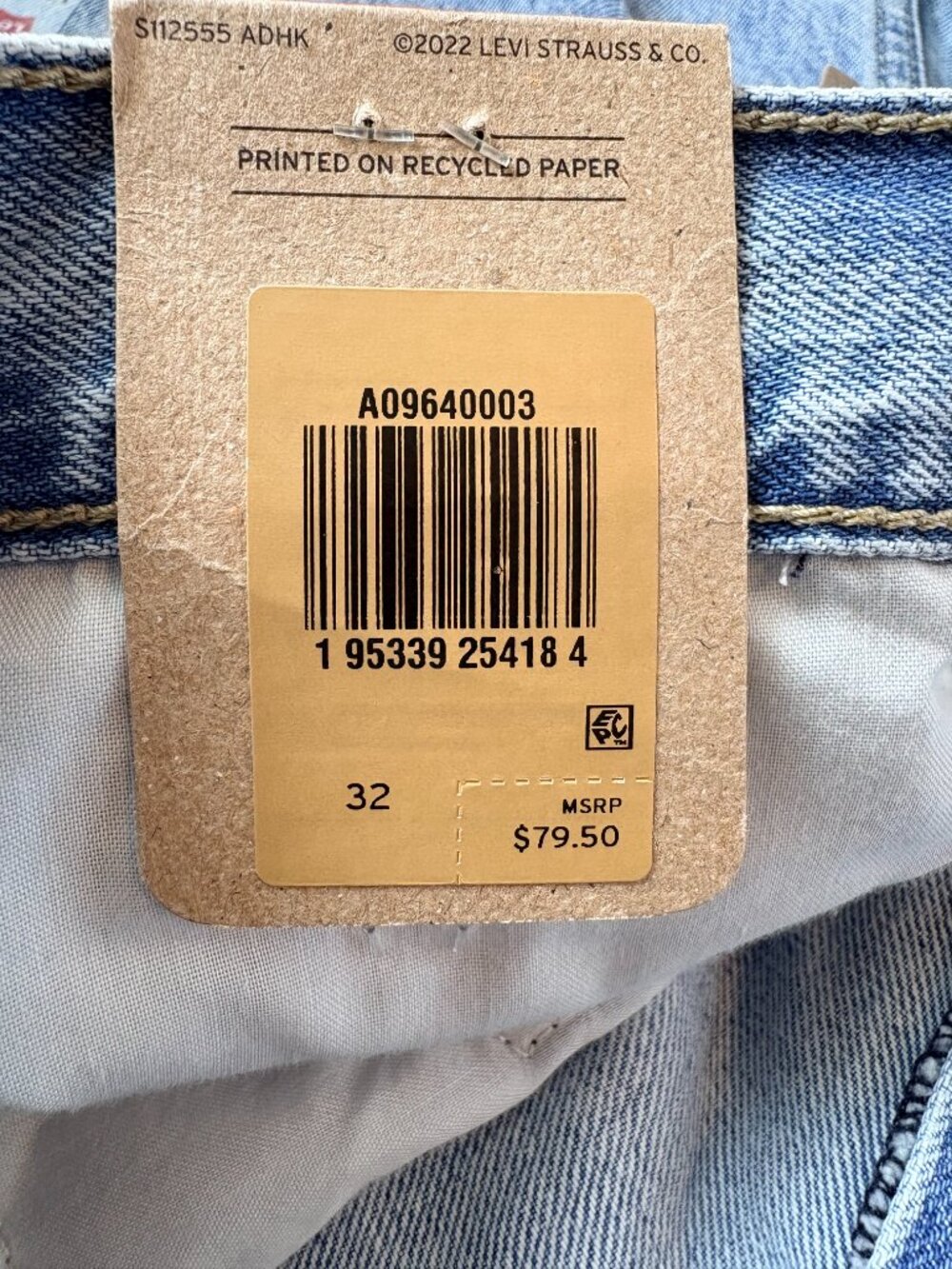 Levi's NWT Low Pro Straight Jeans 32 Charlie Glow Up Medium Wash Denim - Picture 8 of 12